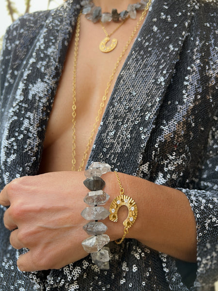 Luna Βραχιόλι με Herkimer diamond