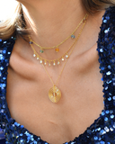 Rainbow Κολιέ χρυσό 9K με πέτρες