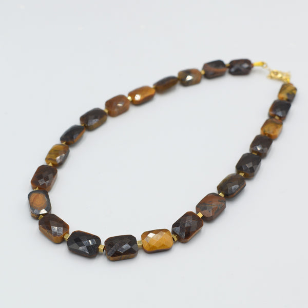 Choco Lady Κολιέ Choker με πέτρες μάτι της τίγρης