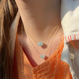 Aquasol Κολιέ με πέτρα aquamarine