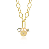 Long Chain Κολιέ με charms μακρύ