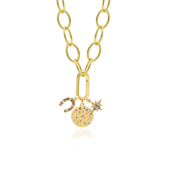 Long Chain Κολιέ με charms μακρύ