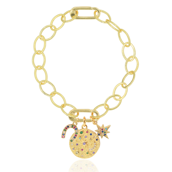 Candy Cane Cosmo Βραχιόλι με charms