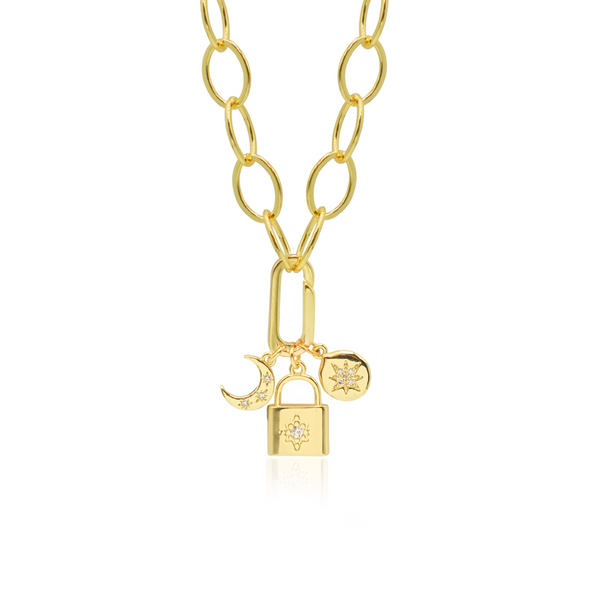 Long Chain Κολιέ με charms μακρύ