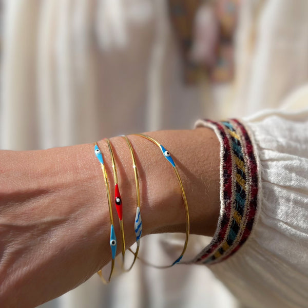 Nammos Βραχιόλι bangle με σμάλτο κύματα