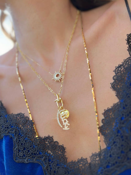 Glow Champagne Κολιέ με charms