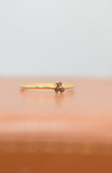 Flower Petal Δαχτυλίδι χρυσό 14K με καφέ πέτρες