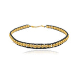 Midnight Velvet Κολιέ Choker με χρυσά στοιχεία