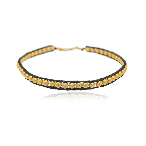 Midnight Velvet Κολιέ Choker με χρυσά στοιχεία