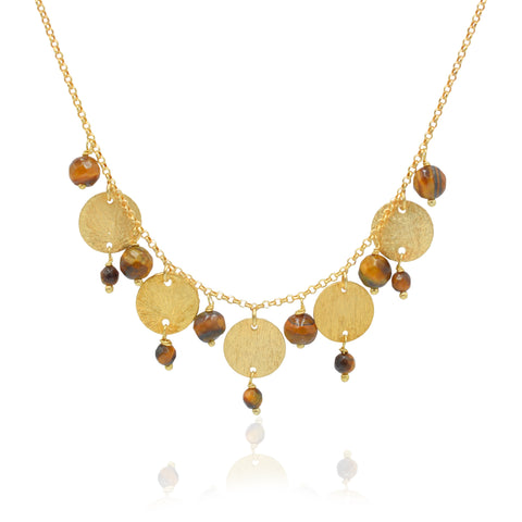 Velour de Chocolat Κολιέ με φλουράκια και πέτρες