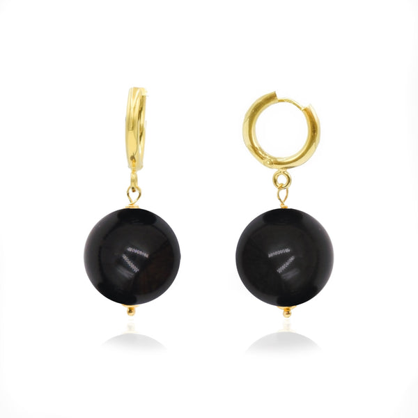 Black Velvet Σκουλαρίκια με πέτρες όνυχα