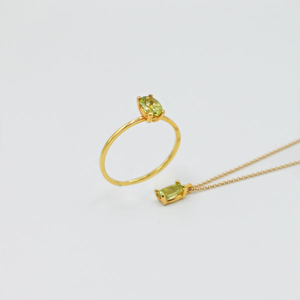 Peridot Δαχτυλίδι χρυσό 14Κ με πέτρα περίδοτο