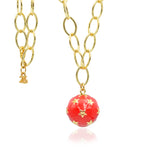 Star Party Γούρι 2026 Κολιέ με κόκκινο σμάλτο