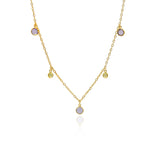 Petaline Κολιέ χρυσό 9K με πέτρες