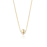 Astrielle Κολιέ χρυσό 14K με μαργαριτάρι και brilliant