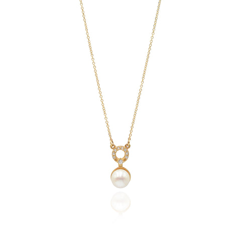 Alouette Κολιέ χρυσό 14K με μαργαριτάρι