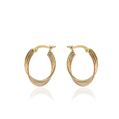 Solenne Σκουλαρίκια κρίκοι χρυσό 14Κ
