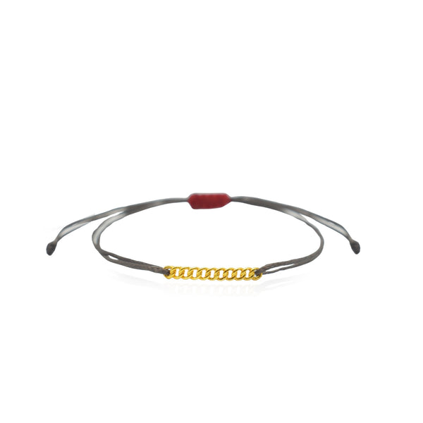 Chain Βραχιόλι Χρυσό 14Κ με κορδόνι