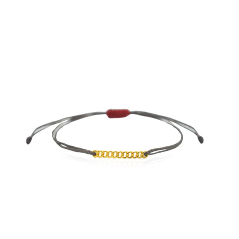 Chain Βραχιόλι Χρυσό 14Κ με κορδόνι