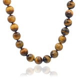 Praline Grande Κολιέ με πέτρες μάτι της τίγρης