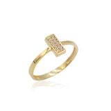 Starshine Δαχτυλίδι χρυσό 14K με λευκές πέτρες