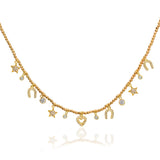 Lucky You Κολιέ με charms και αιματίτη