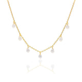 Starlet Drops Κολιέ με διάφανες πέτρες