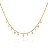 Glow Night Κολιέ με λευκές πέτρες και αιματίτη