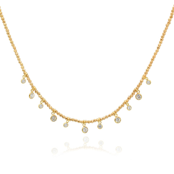 Glow Night Κολιέ με λευκές πέτρες και αιματίτη