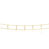 Skybeam Κολιέ choker με λευκές πέτρες