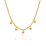 Starry Sky Κολιέ με αστεράκια και αιματίτη