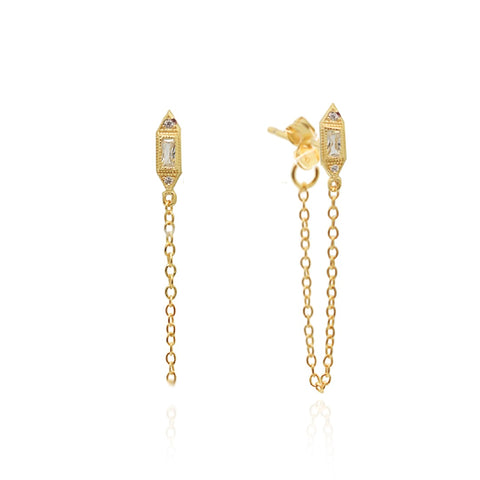 Dazzle Σκουλαρίκια με αλυσίδα