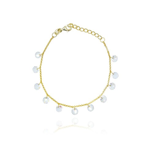 Starlet Drops Βραχιόλι με διάφανες πέτρες