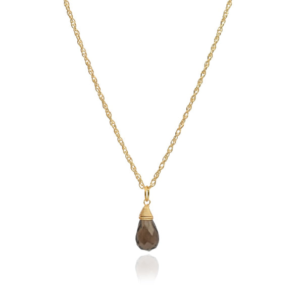 Sugar Sparkle Κολιέ με πέτρα smoky quartz