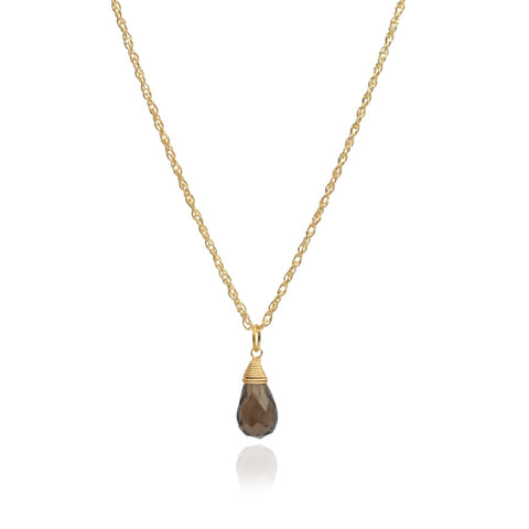 Sugar Sparkle Κολιέ με πέτρα smoky quartz