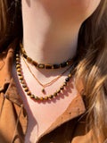 Choco Lady Κολιέ Choker με πέτρες μάτι της τίγρης