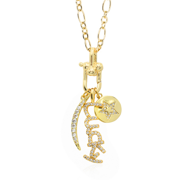 Glow Champagne Κολιέ με charms