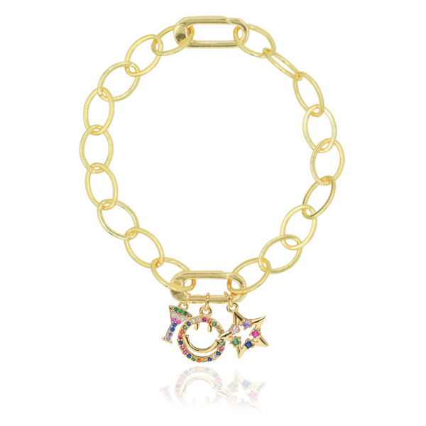 ΒΡΑΧΙΟΛΙ ΧΡΥΣΟ ΑΛΥΣΙΔΑ ΜΕ CHARMS