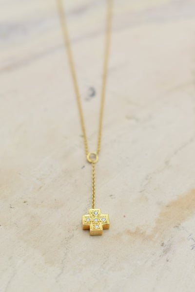 Lucine Κολιέ χρυσό 18Κ με πέτρες brilliant