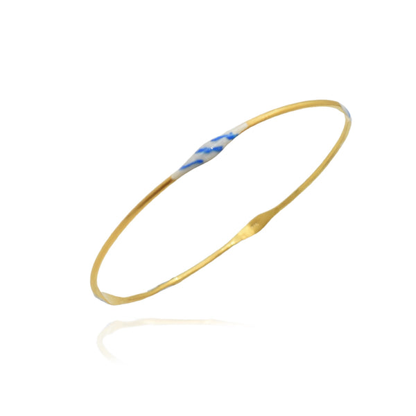 Nammos Βραχιόλι bangle με σμάλτο κύματα