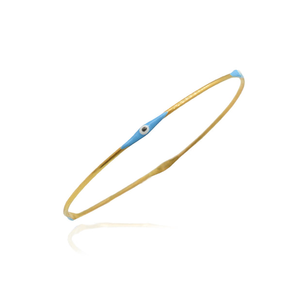 Nammos Βραχιόλι bangle με σμάλτο ματάκια τιρκουάζ