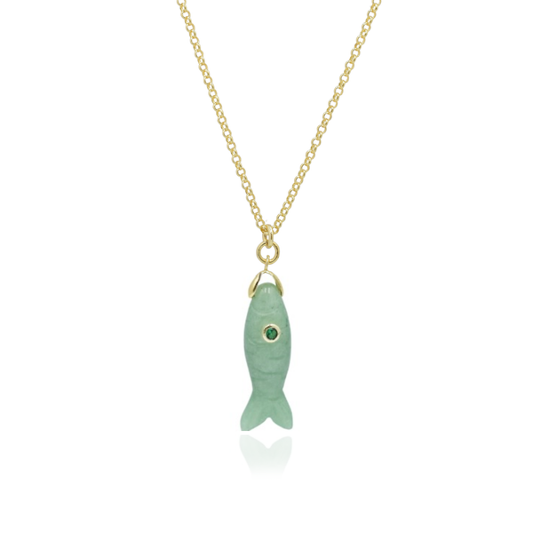 Under Water Treasure Κολιέ με ψάρι αβεντουρίνη