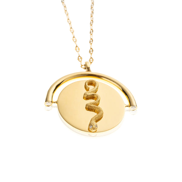 Rebirth Snake Kολιέ φίδι χρυσό