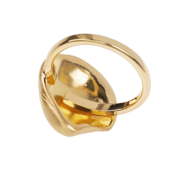 Kardamyli Δαχτυλίδι με πεταλίδα χρυσό
