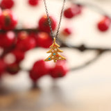Christmas Tree Κολιέ χρυσό 14K με πέτρες