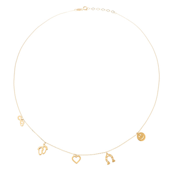 Live-Love-Laugh Necklace χρυσό 14K