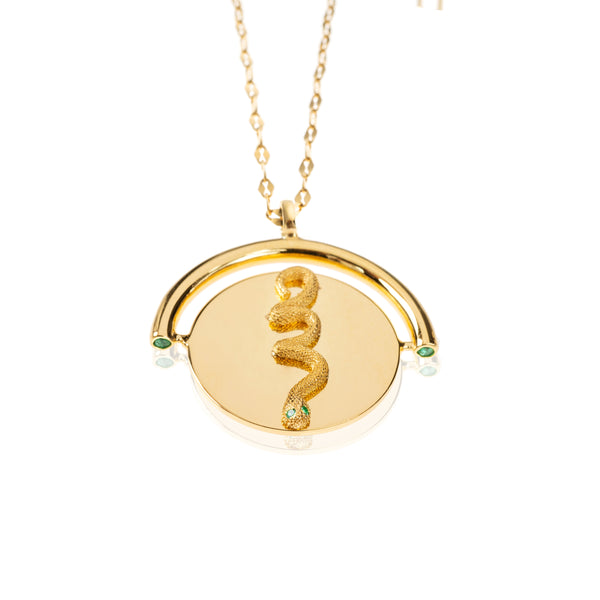 Rebirth Snake Kολιέ φίδι χρυσό