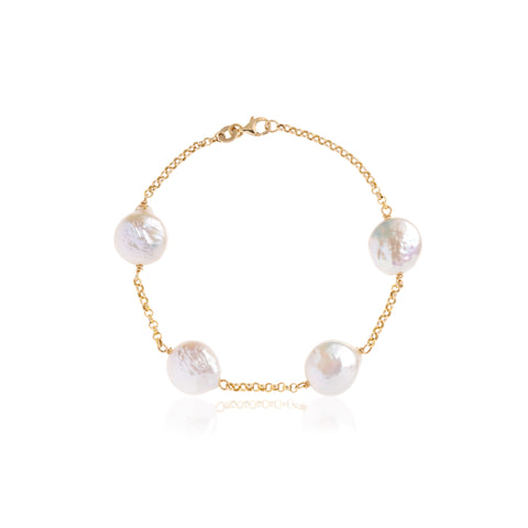Pearl Bracelet Βραχιόλι χρυσό 14K με μαργαριτάρι
