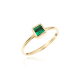 Kiwi Δαχτυλίδι χρυσό 14K με πράσινη πέτρα