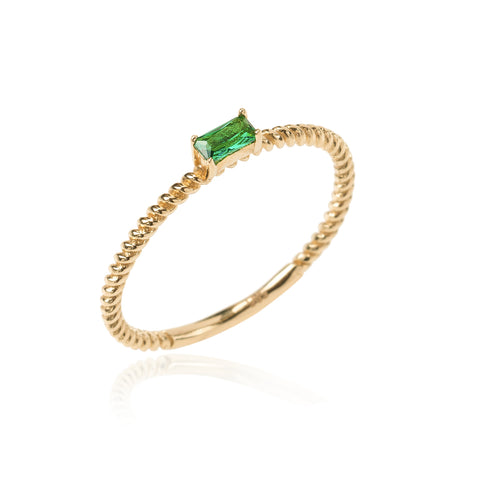 Royal Ring Green Δαχτυλίδι χρυσό 14K